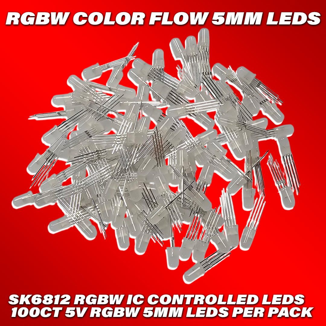 Flow Series RGBW 5mm leds(100 count pack) - SK6812 RGBW – Next Level Neo