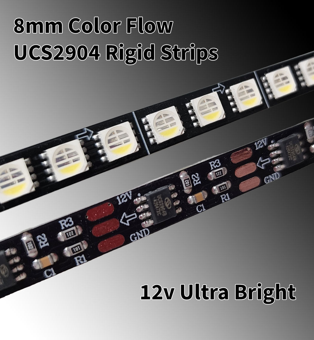 Color Flow 8mm Rigid Strips- UCS2904 RGBW