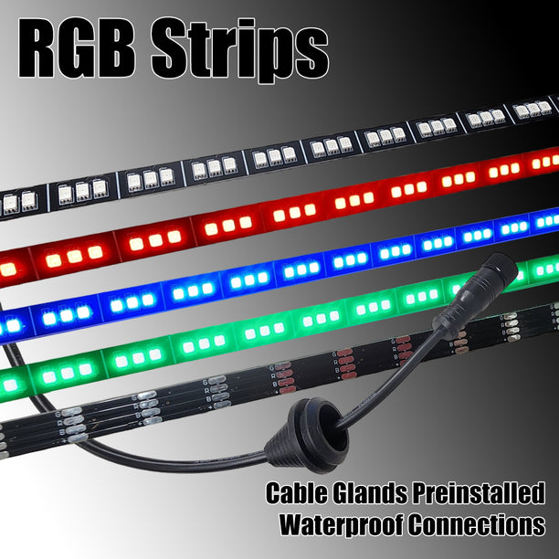 Rgb Strip Back RGB Strips - Includes New Single Box Controller – Next Level Neo