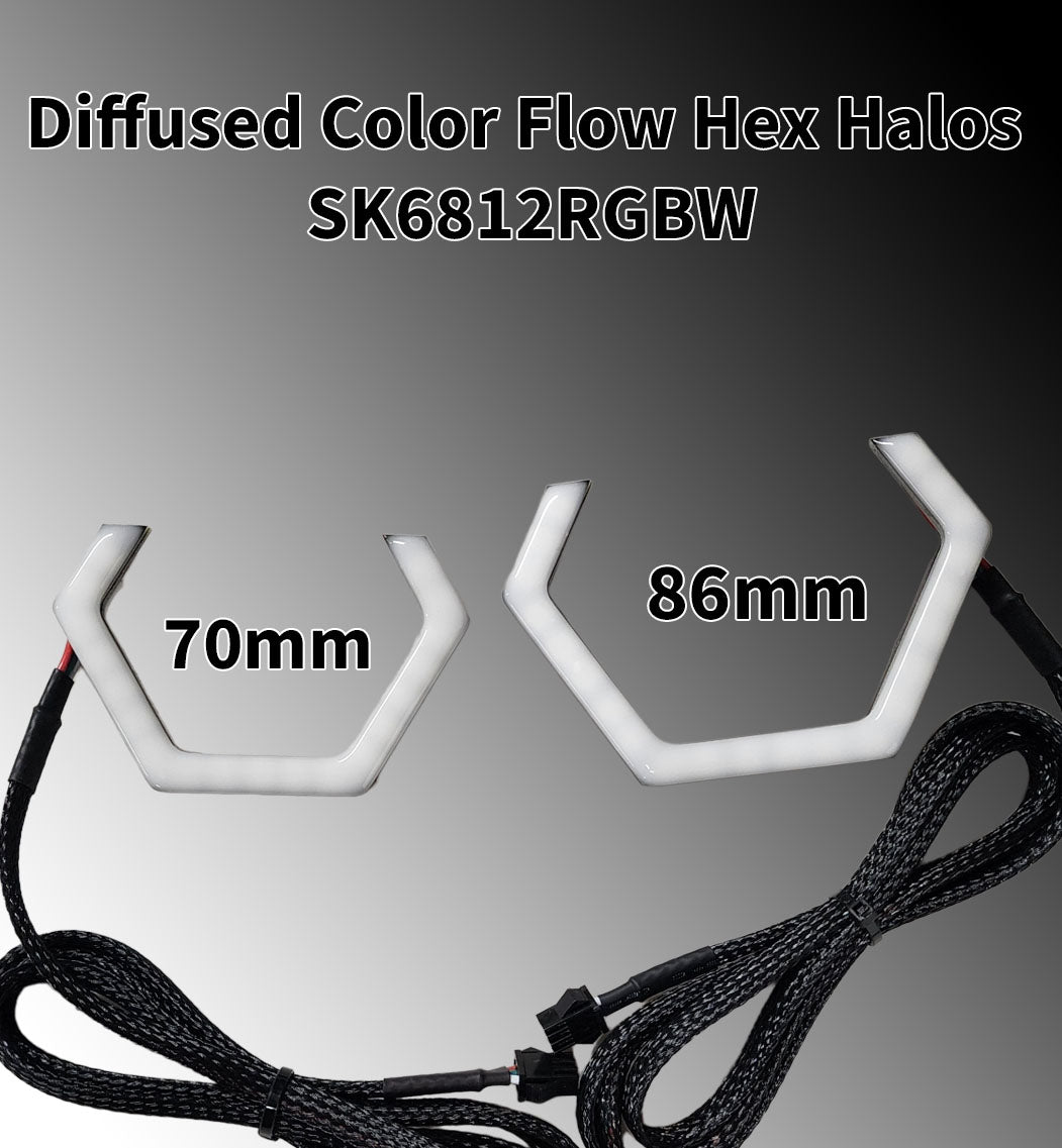 Color Flow HEX Halos - SK6812 RGBW