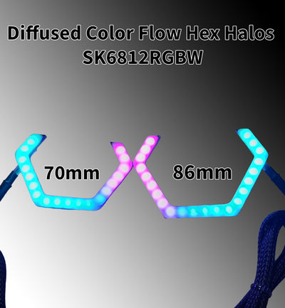 Color Flow HEX Halos - SK6812 RGBW