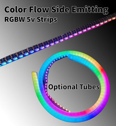Color Flow Side Emitting Strips - SK6805 RGBW