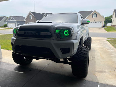 Angry Eye RGB halos - Includes controller with DRL and Turn Signal Inputs - Next Level Neo