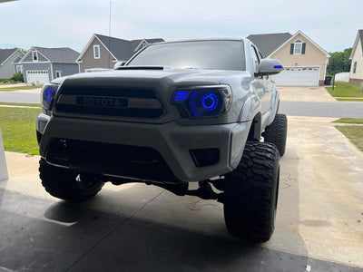 Angry Eye RGB halos - Includes controller with DRL and Turn Signal Inputs - Next Level Neo