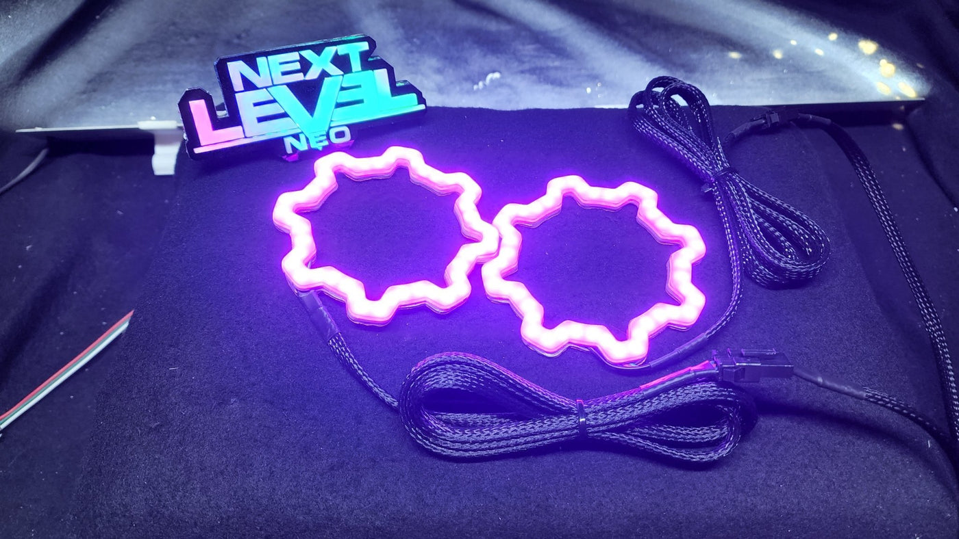 Gear RGB halos - Includes controller with DRL and Turn Signal Inputs - Next Level Neo