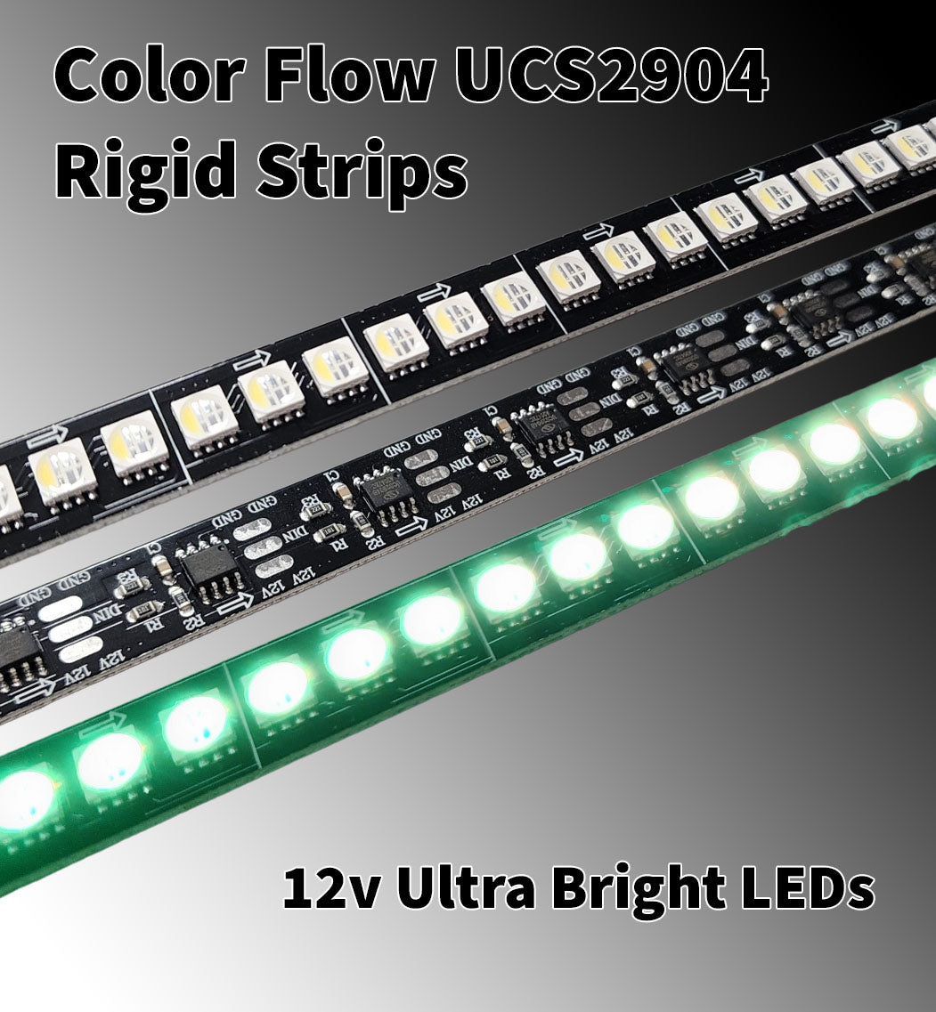 Color Flow 12mm Rigid Strips - UCS2904 RGBW - 1 Meter Strip